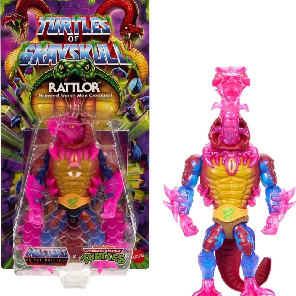 Rattlor Mutated Snake Men Creature - Pink and Blue